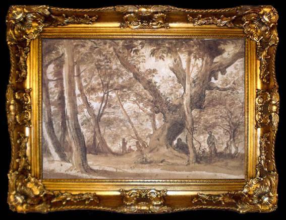 framed  Claude Lorrain Wooded View (mk17), ta009-2